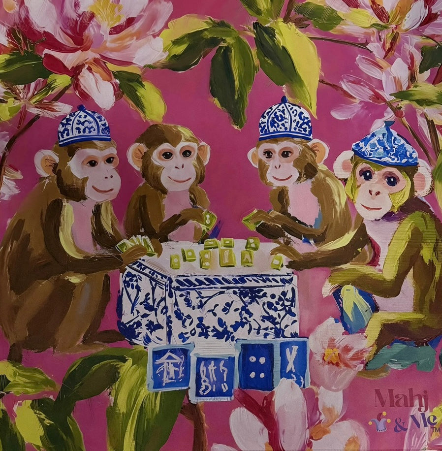 Monkey Mahj Travel Mat