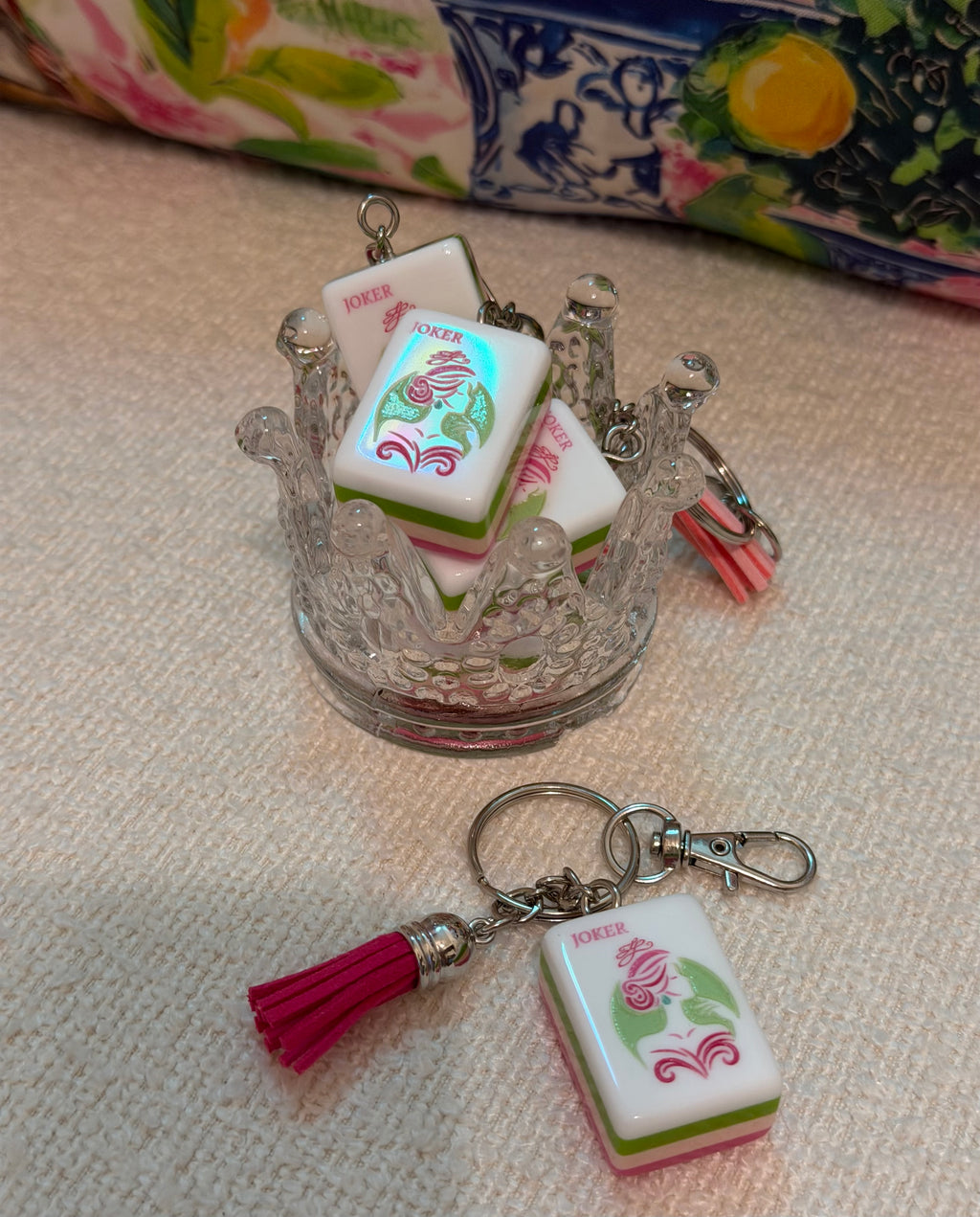 Joker tile Key Chain/Bag Charm