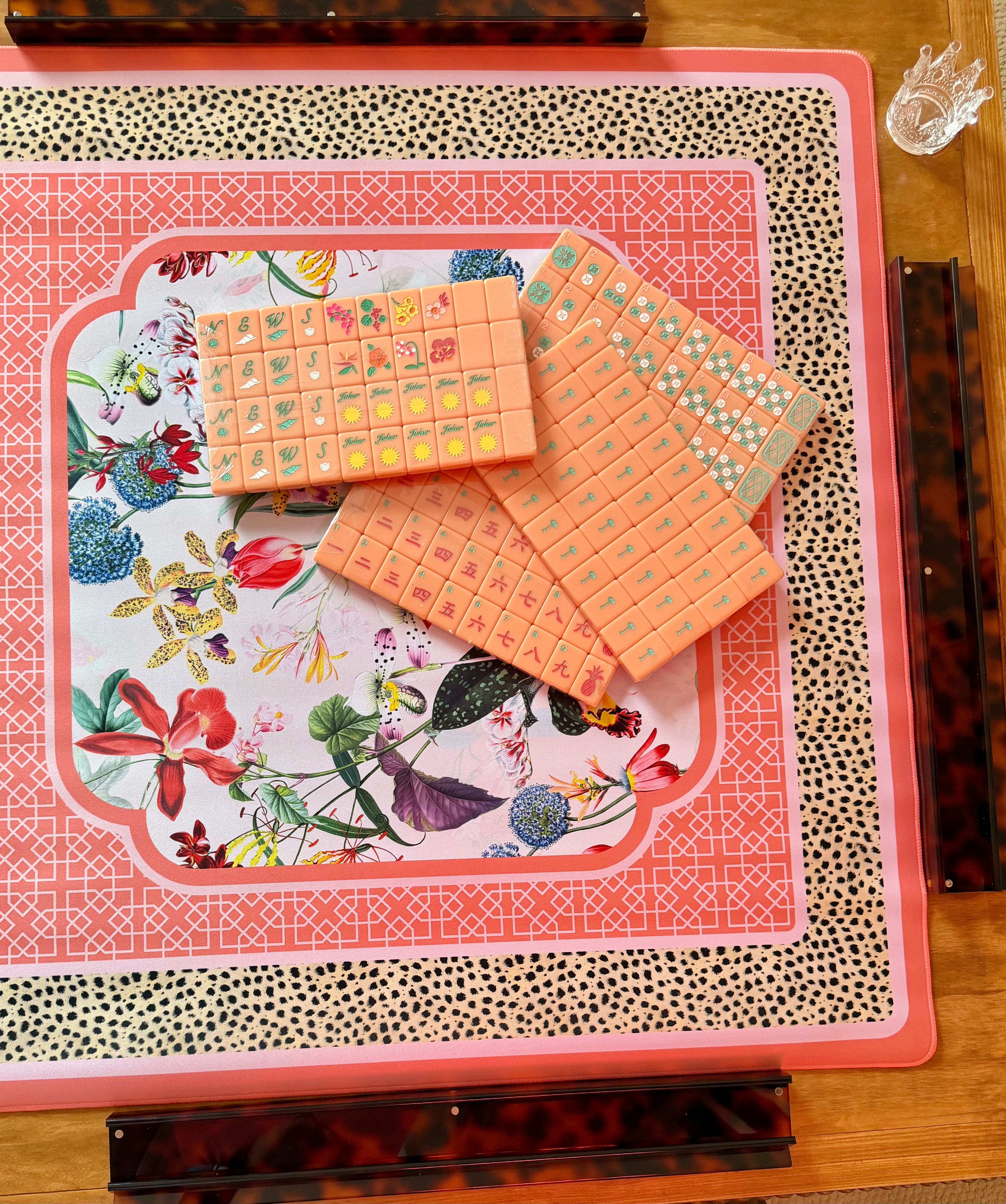 My Casita Peach Spotted Cheetah in Bloom Mat